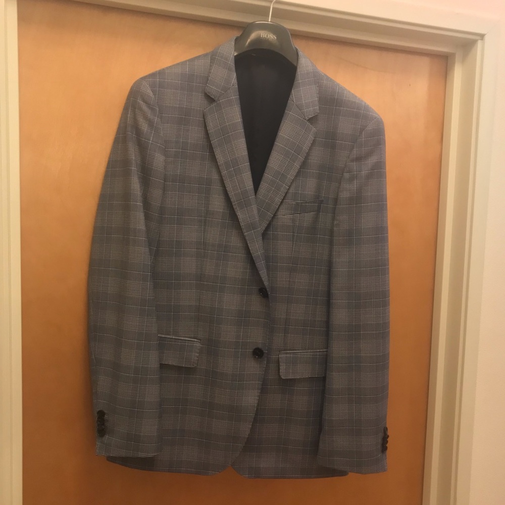 Men Blazer Jacket Size 42 R Boss Black Like New